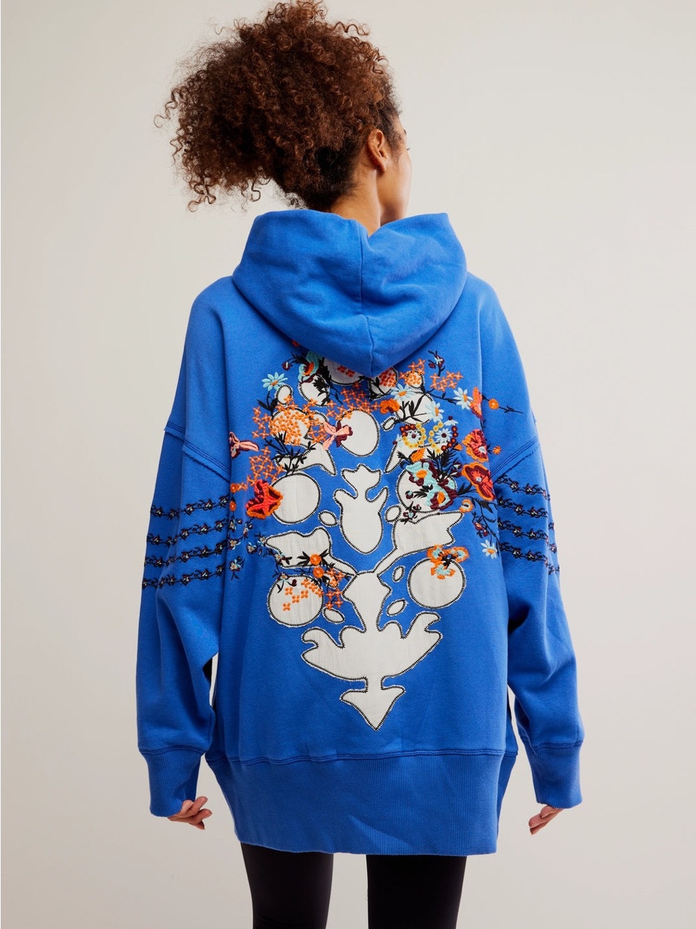 Free People At My Best Embroidered Hoodie Size S